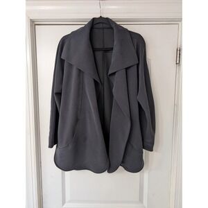 Lululemon Softstreme Belted Wrap Jacket Black Womens XS/S Oversized on the move
